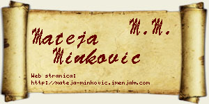 Mateja Minković vizit kartica
